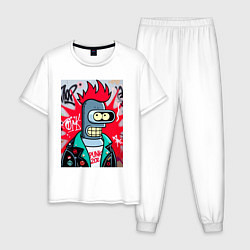 Мужская пижама Бендер панк - граффити