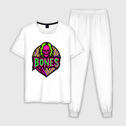 Мужская пижама Bones кислотный череп