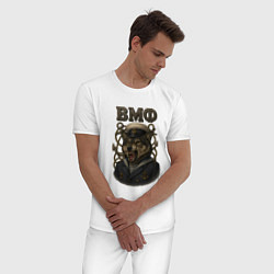 Пижама хлопковая мужская ВМФ волк моряк, цвет: белый — фото 2