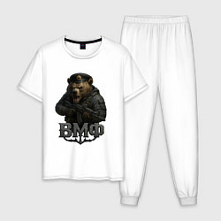 Мужская пижама ВМФ медведь пехотинец