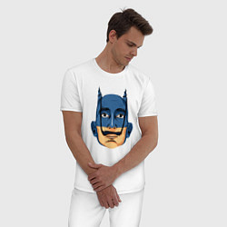 Пижама хлопковая мужская Batman Dali, цвет: белый — фото 2