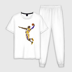 Пижама хлопковая мужская Kobe Bryant dunker, цвет: белый