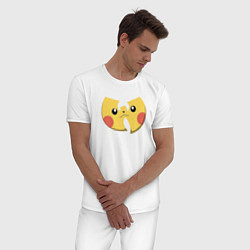 Пижама хлопковая мужская Wu-tang Pikachu, цвет: белый — фото 2