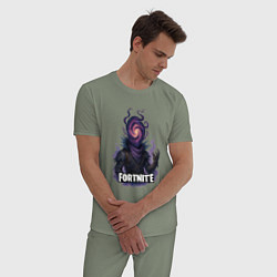 Пижама хлопковая мужская Сюрреалистичный Рейвен Fortnite, цвет: авокадо — фото 2