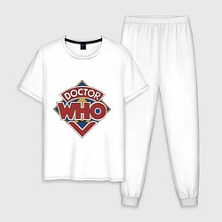 Пижама хлопковая мужская Doctor Who, цвет: белый