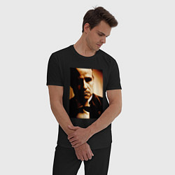 Пижама хлопковая мужская Крёстный отец - Марлон Брандо, цвет: черный — фото 2