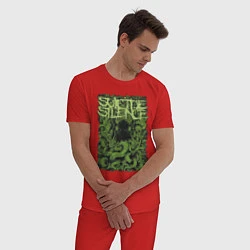 Пижама хлопковая мужская Suicide Silence, цвет: красный — фото 2