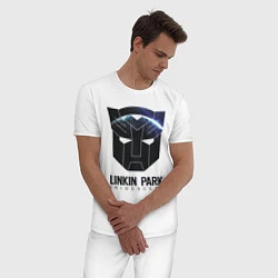 Пижама хлопковая мужская Linkin Park: Iridescent, цвет: белый — фото 2