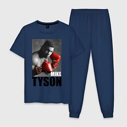 Пижама хлопковая мужская Mike Tyson, цвет: тёмно-синий