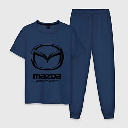 Пижама хлопковая мужская Mazda Zoom-Zoom, цвет: тёмно-синий