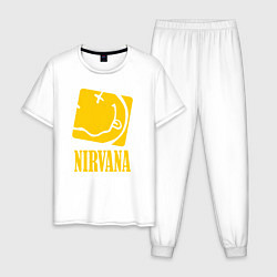 Пижама хлопковая мужская Nirvana Cube, цвет: белый