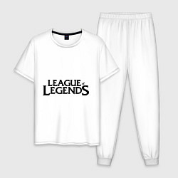 Пижама хлопковая мужская League of legends, цвет: белый