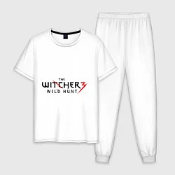 Пижама хлопковая мужская The Witcher 3, цвет: белый