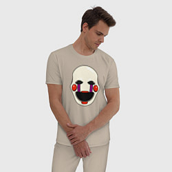 Пижама хлопковая мужская Puppet FNAF Марионетка, цвет: миндальный — фото 2