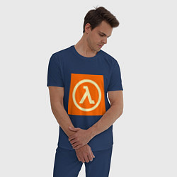 Пижама хлопковая мужская Half-Life, цвет: тёмно-синий — фото 2