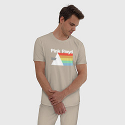 Пижама хлопковая мужская Pink Floyd, цвет: миндальный — фото 2