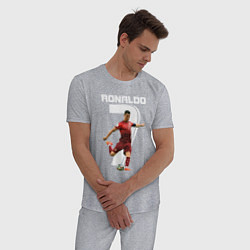Пижама хлопковая мужская Ronaldo 07, цвет: меланж — фото 2