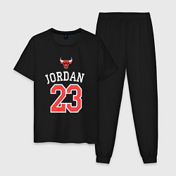 Пижама хлопковая мужская Jordan 23, цвет: черный