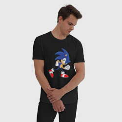 Пижама хлопковая мужская Sonic the Hedgehog, цвет: черный — фото 2
