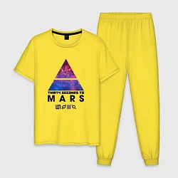 Пижама хлопковая мужская 30 STM: cosmos, цвет: желтый