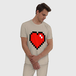 Пижама хлопковая мужская Minecraft Lover, цвет: миндальный — фото 2