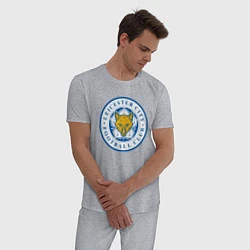 Пижама хлопковая мужская Leicester City FC, цвет: меланж — фото 2