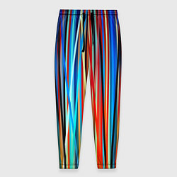 Брюки на резинке мужские Colored stripes, цвет: 3D-принт