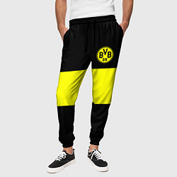 Брюки на резинке мужские Borussia 2018 Black and Yellow, цвет: 3D-принт — фото 2