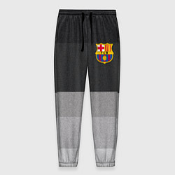 Брюки на резинке мужские ФК Барселона: Серый стиль, цвет: 3D-принт
