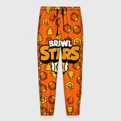 Брюки на резинке мужские Brawl Stars: Orange Team, цвет: 3D-принт