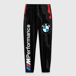 Брюки на резинке мужские BMW M PERFORMANCE БМВ М, цвет: 3D-принт