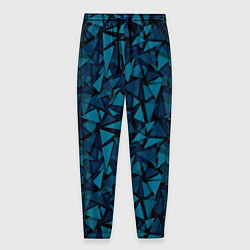 Мужские брюки Синий полигональный паттерн