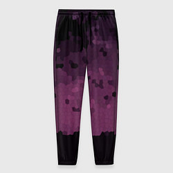 Мужские брюки Мозаичный узор в черно бордовом цвете