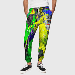 Брюки на резинке мужские Брызги красок Grunge Paints, цвет: 3D-принт — фото 2