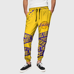 Брюки на резинке мужские LAKERS SPORT LINE STYLE NBA, цвет: 3D-принт — фото 2