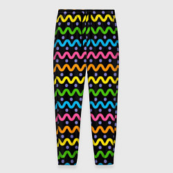 Мужские брюки Разноцветные волнистые линии