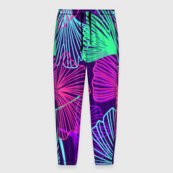 Брюки на резинке мужские Neon color pattern Fashion 2023, цвет: 3D-принт