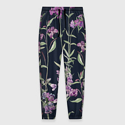 Мужские брюки Цветы Фиолетовые