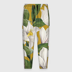 Мужские брюки Цветы Белые Лилии