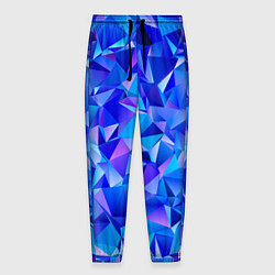 Мужские брюки СИНЕ-ГОЛУБЫЕ полигональные кристаллы