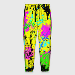 Мужские брюки Абстрактная картина в разноцветный неоновых тонах