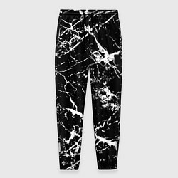 Брюки на резинке мужские Текстура чёрного мрамора Texture of black marble, цвет: 3D-принт