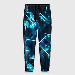 Мужские брюки Неоновые фигуры с лазерами - Голубой