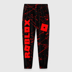 Брюки на резинке мужские ROBLOX красный логотип, цвет: 3D-принт