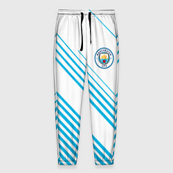 Мужские брюки Манчестер сити голубые полоски