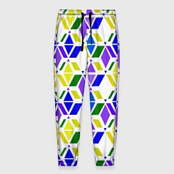Мужские брюки Разноцветный неоновый геометрический узор
