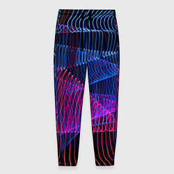 Мужские брюки Неоновые электронные волнообразные линии