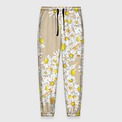 Мужские брюки Букет Нарисованных Цветущих Ромашек