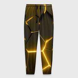 Мужские брюки Золотые неоновые геометрические плиты