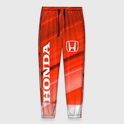 Брюки на резинке мужские Хонда - Красно-белая абстракция, цвет: 3D-принт